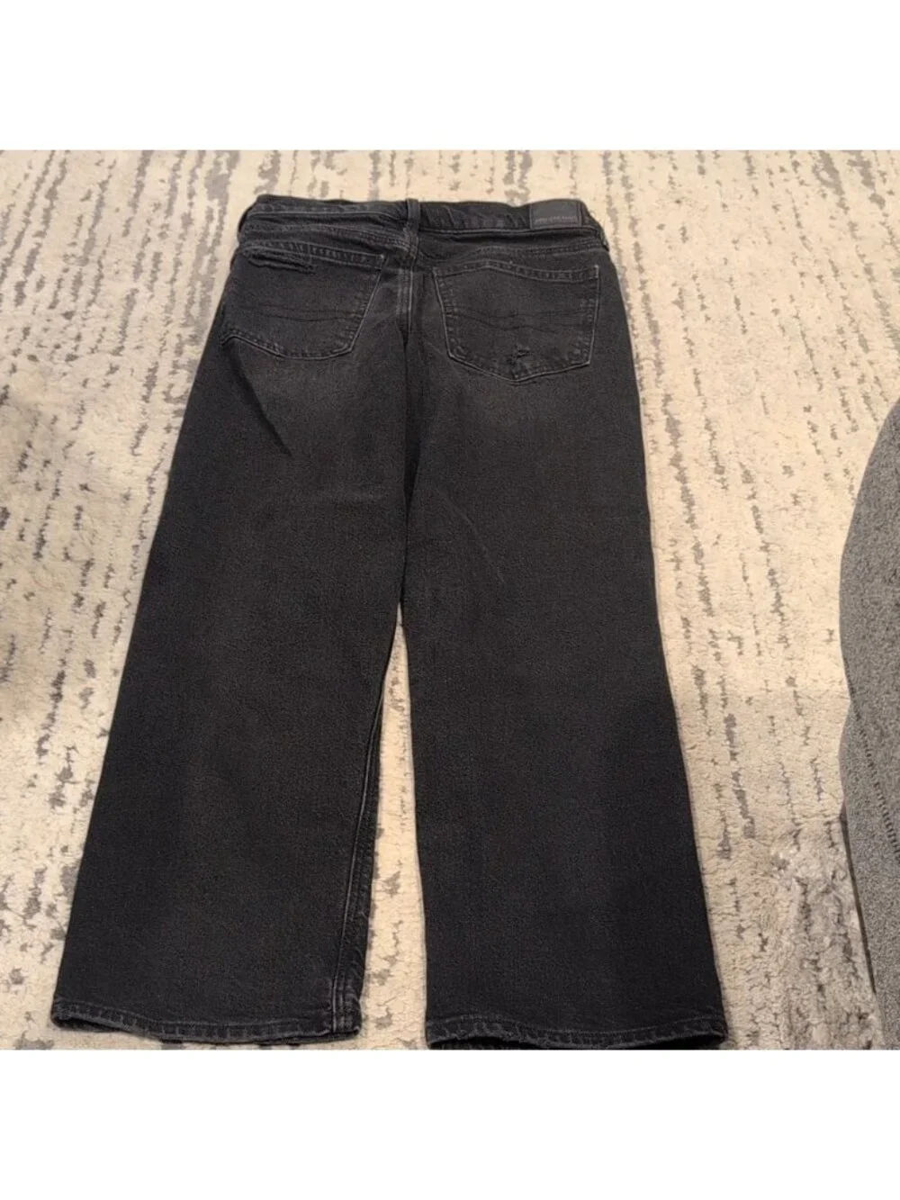 American Eagle Outfitters Black Stretch Jeans With Distressing On The Pockets
